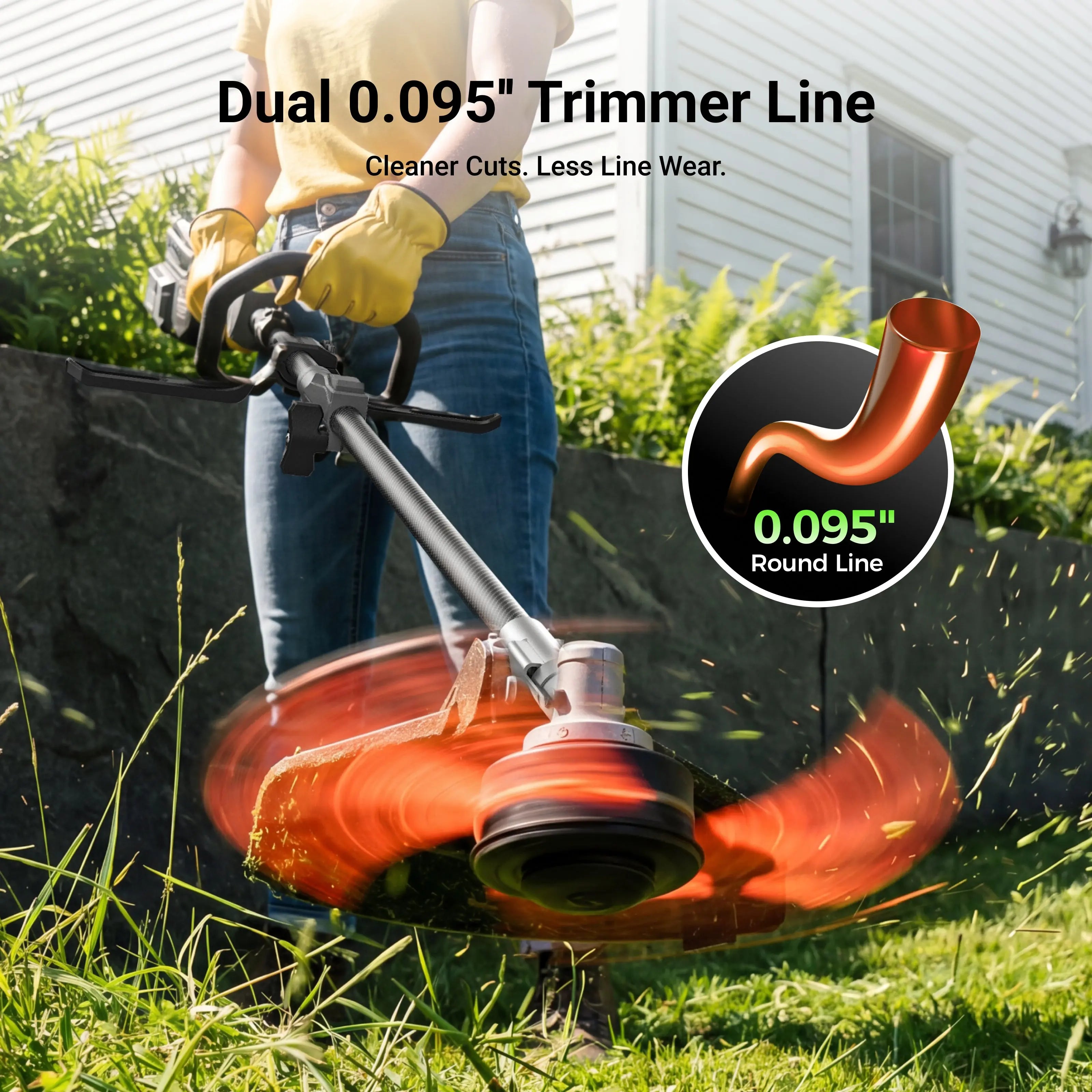 60V 17-Inch Carbon Fiber Shaft Trimmer & Cutter Kit NovorikX