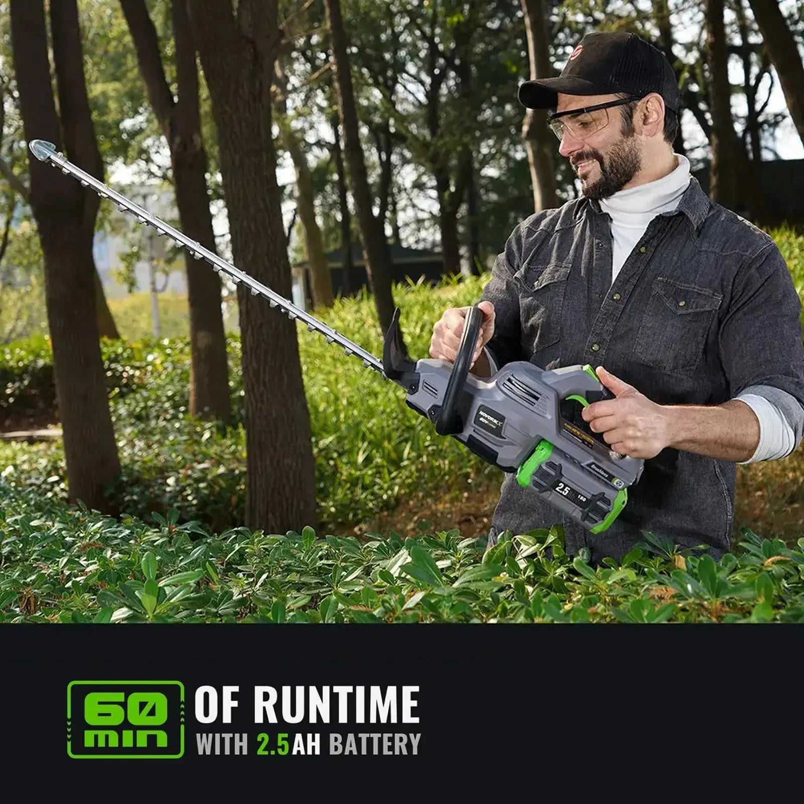 26-Inch 60V Electric Hedge Trimmer NovorikX