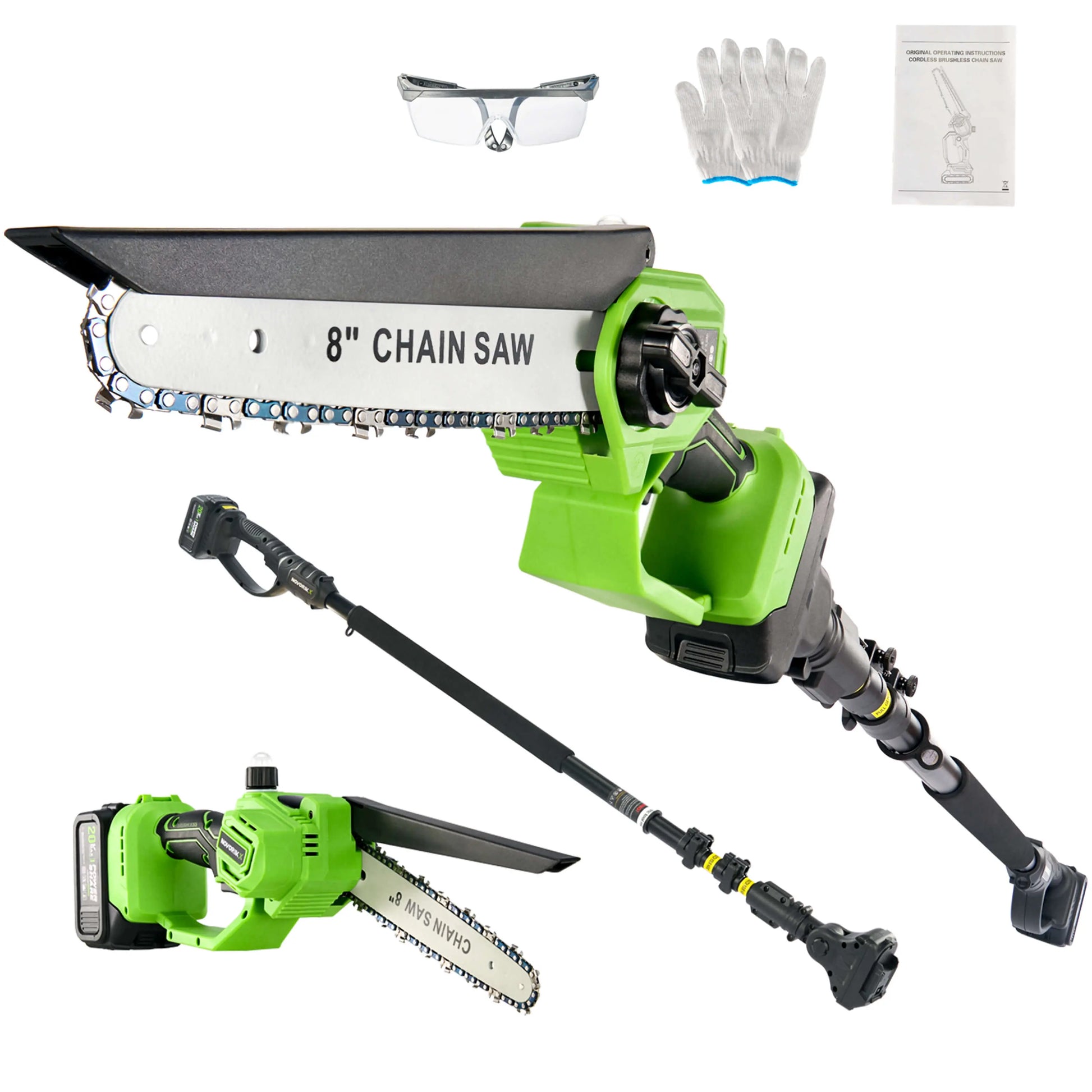 2-in-1 20V Cordless Pole Saw NovorikX