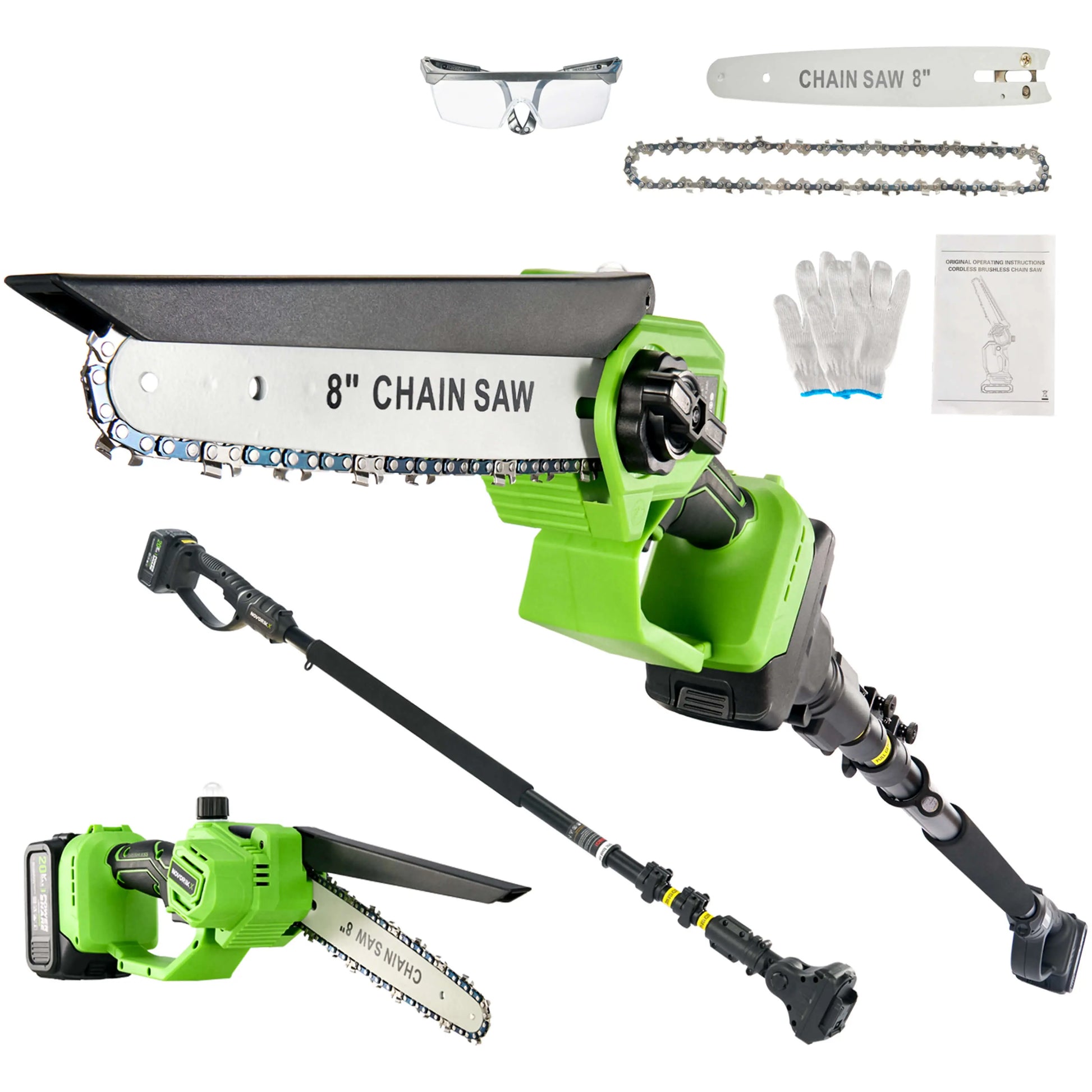 2-in-1 20V Cordless Pole Saw NovorikX