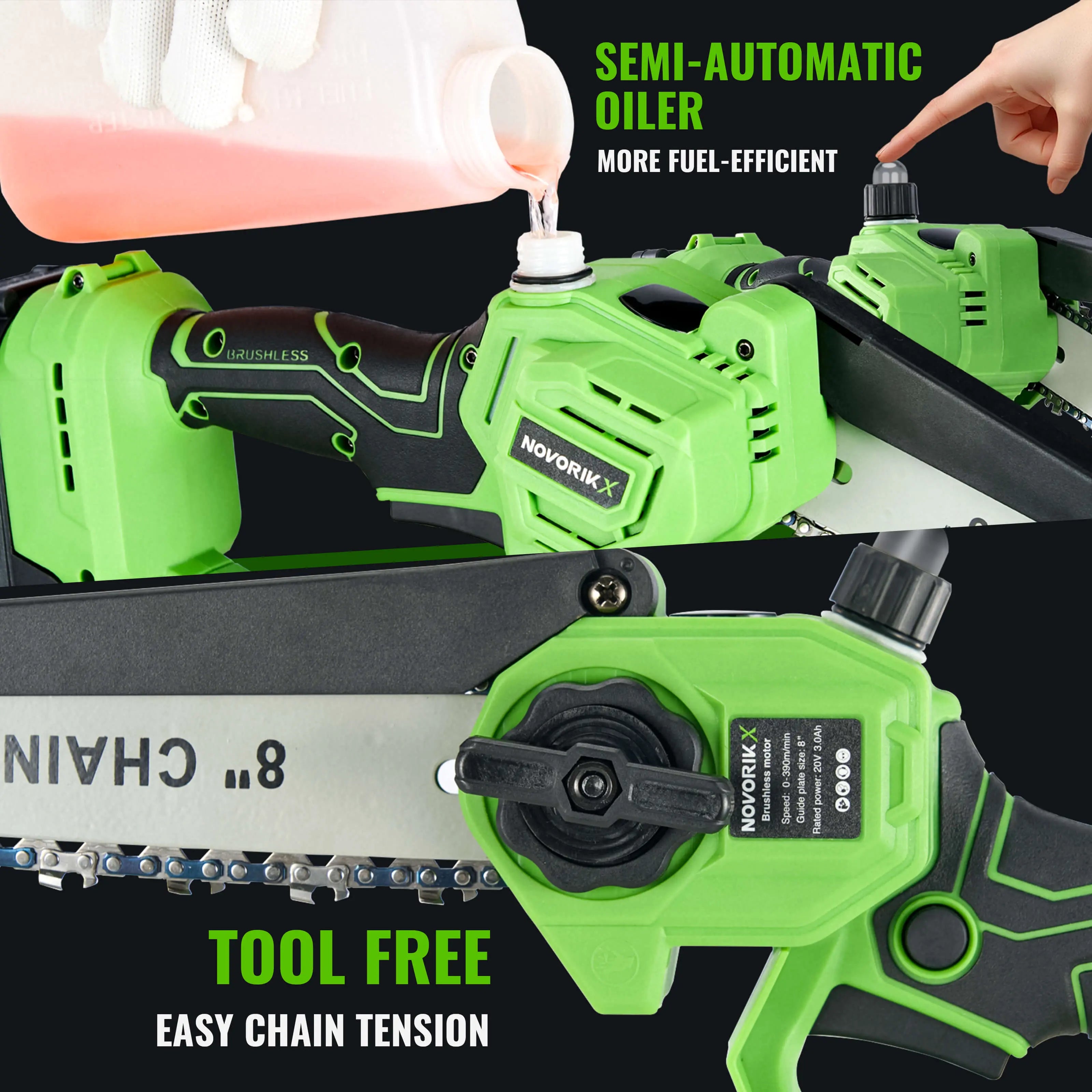 2-in-1 20V Cordless Pole Saw NovorikX