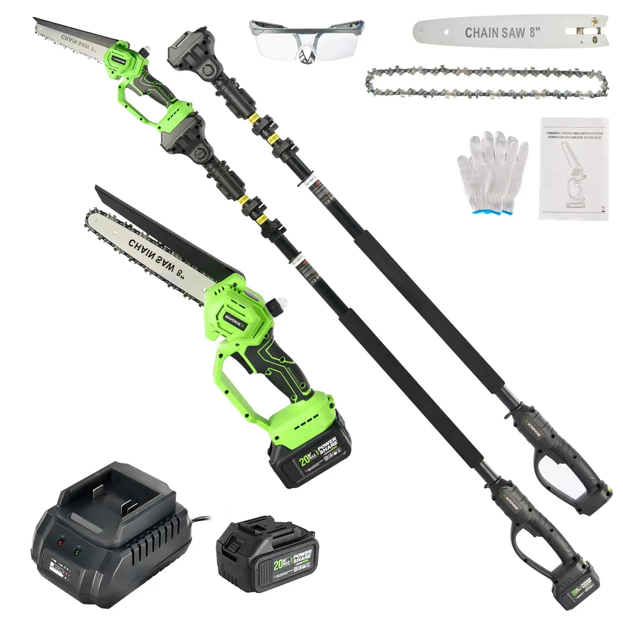 2-in-1 20V Cordless Pole Saw NovorikX