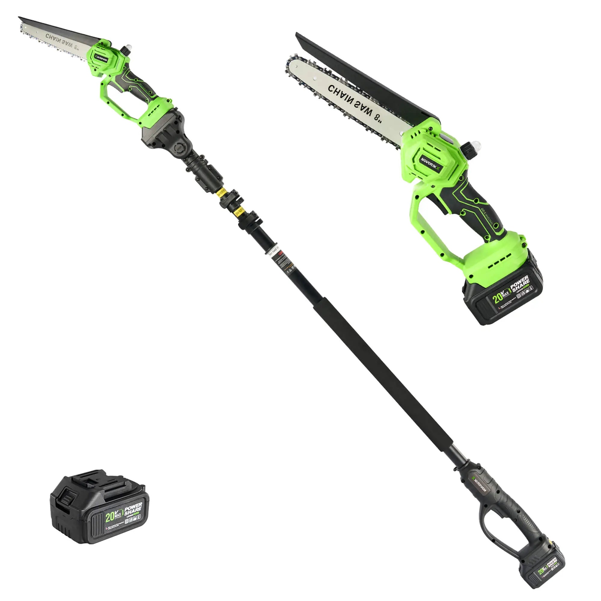 2-in-1 20V Cordless Pole Saw NovorikX