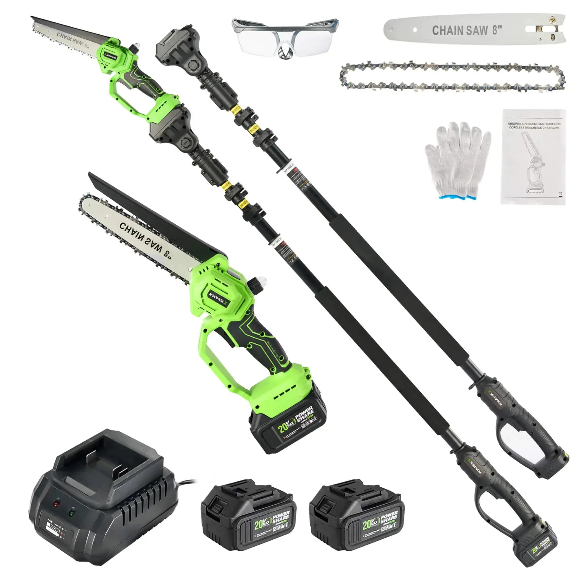 2-in-1 20V Cordless Pole Saw NovorikX