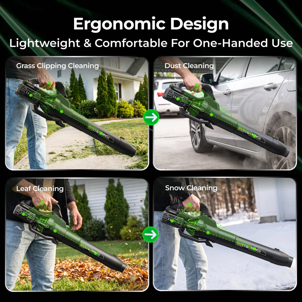 60V Brushless 810CFM 190MPH Leaf Blower NovorikX