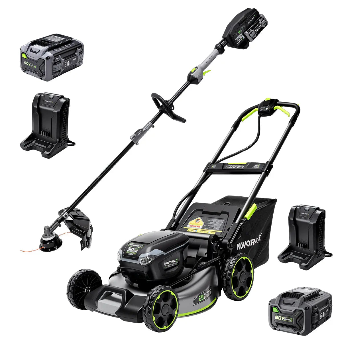 60V Brushless 21-Inch Self-Propelled Lawn Mower NovorikX