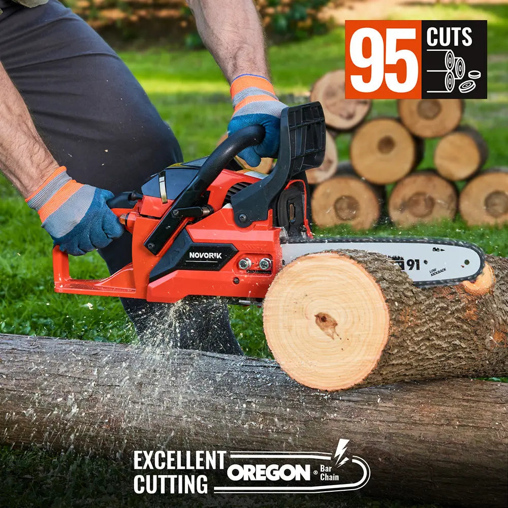 12/14-Inch Gas Powered Chainsaw (38CC) - NovorikX