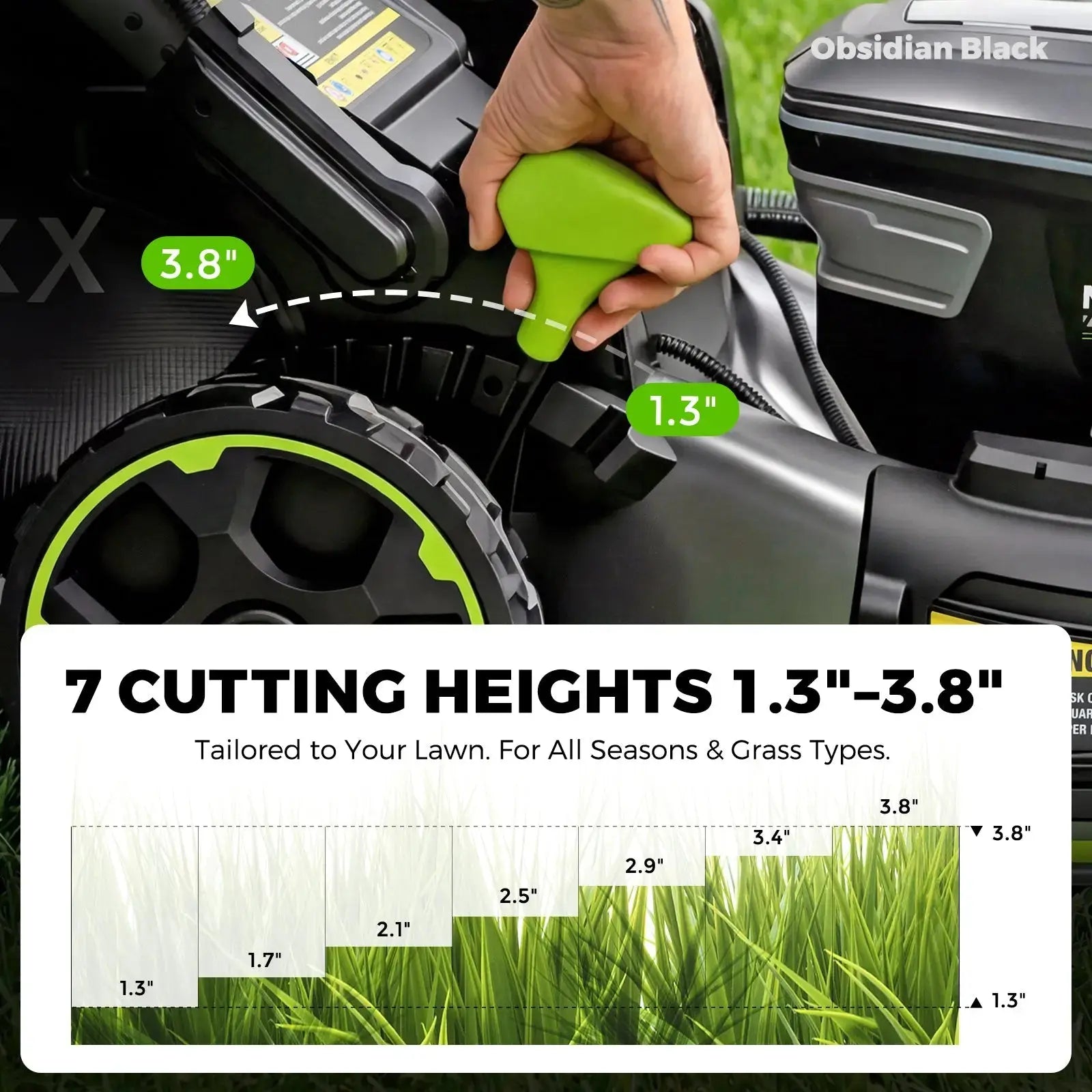 NovorikX Obsidian Black 60V Brushless 21-Inch Self-Propelled Lawn Mower Kit NovorikX