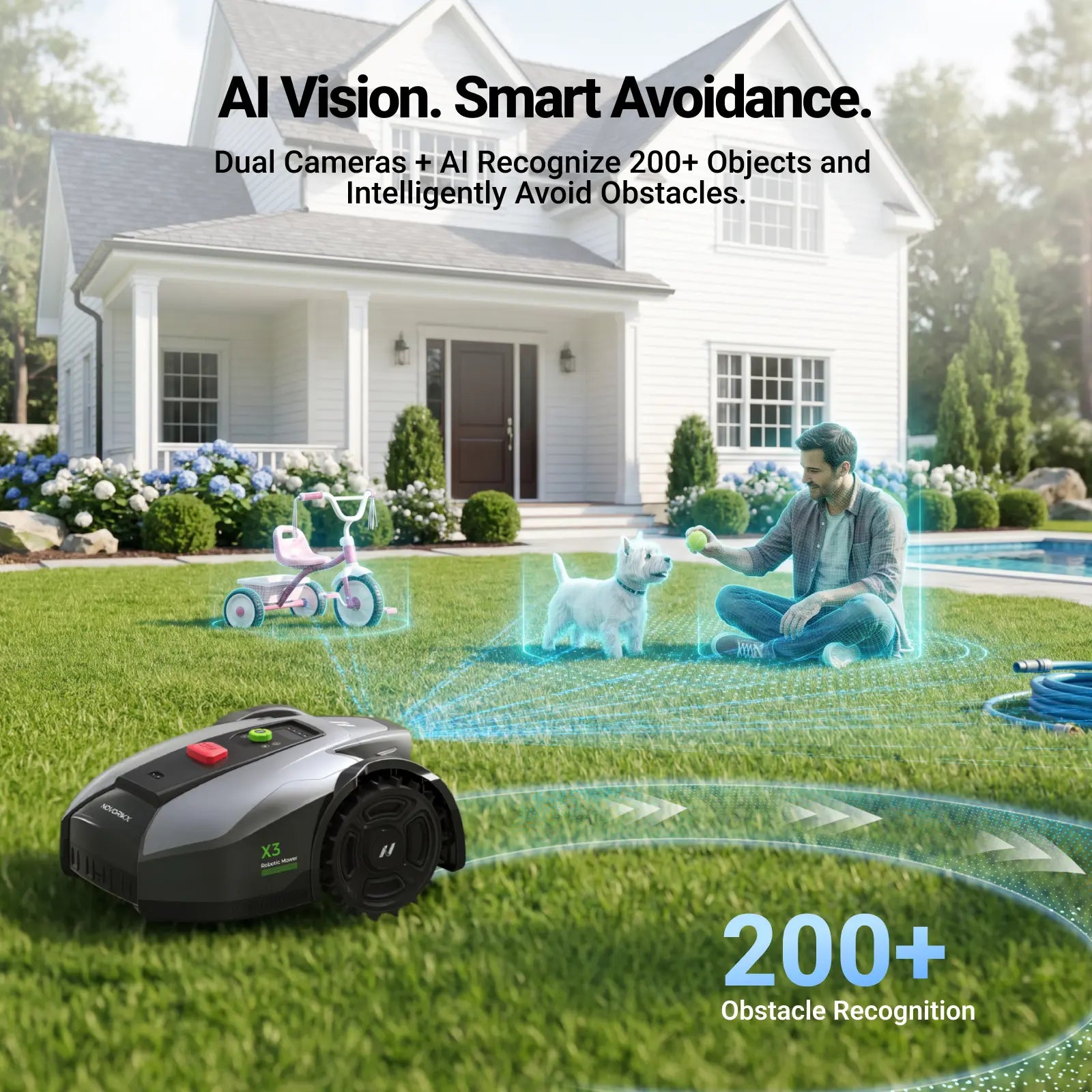 NovorikX X3 Robotic Lawn Mower - 0.2 Acre NovorikX
