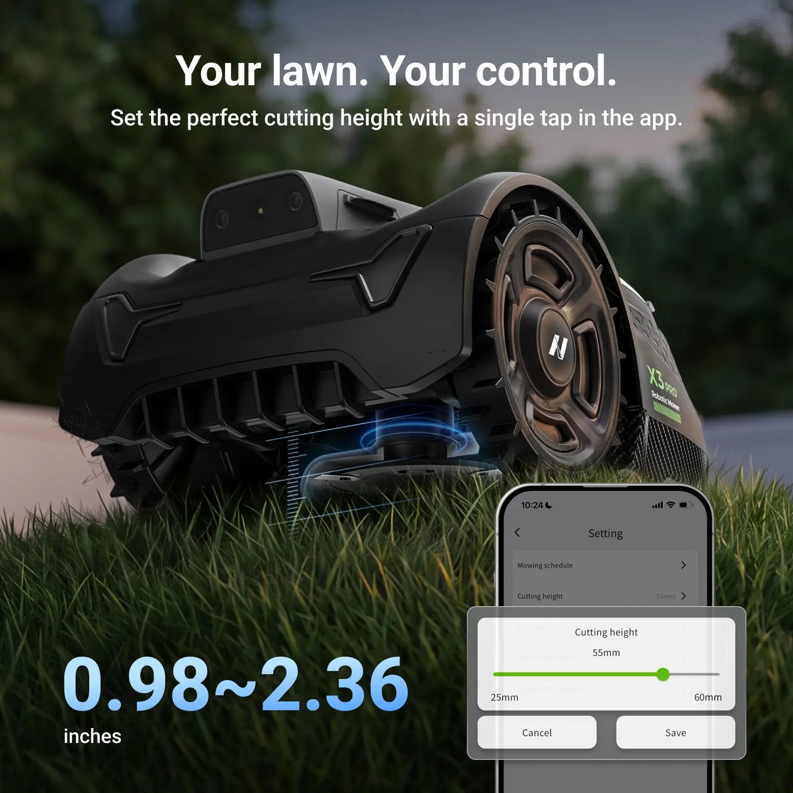 NovorikX X3 Pro Robotic Lawn Mower - 0.3 Acre NovorikX