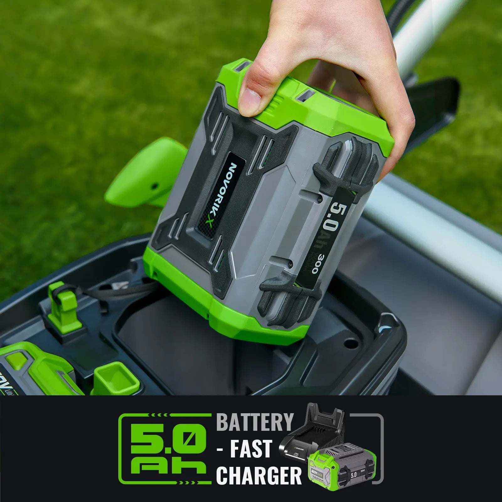 21-Inch 60V Cordless Lawn Mower - NovorikX