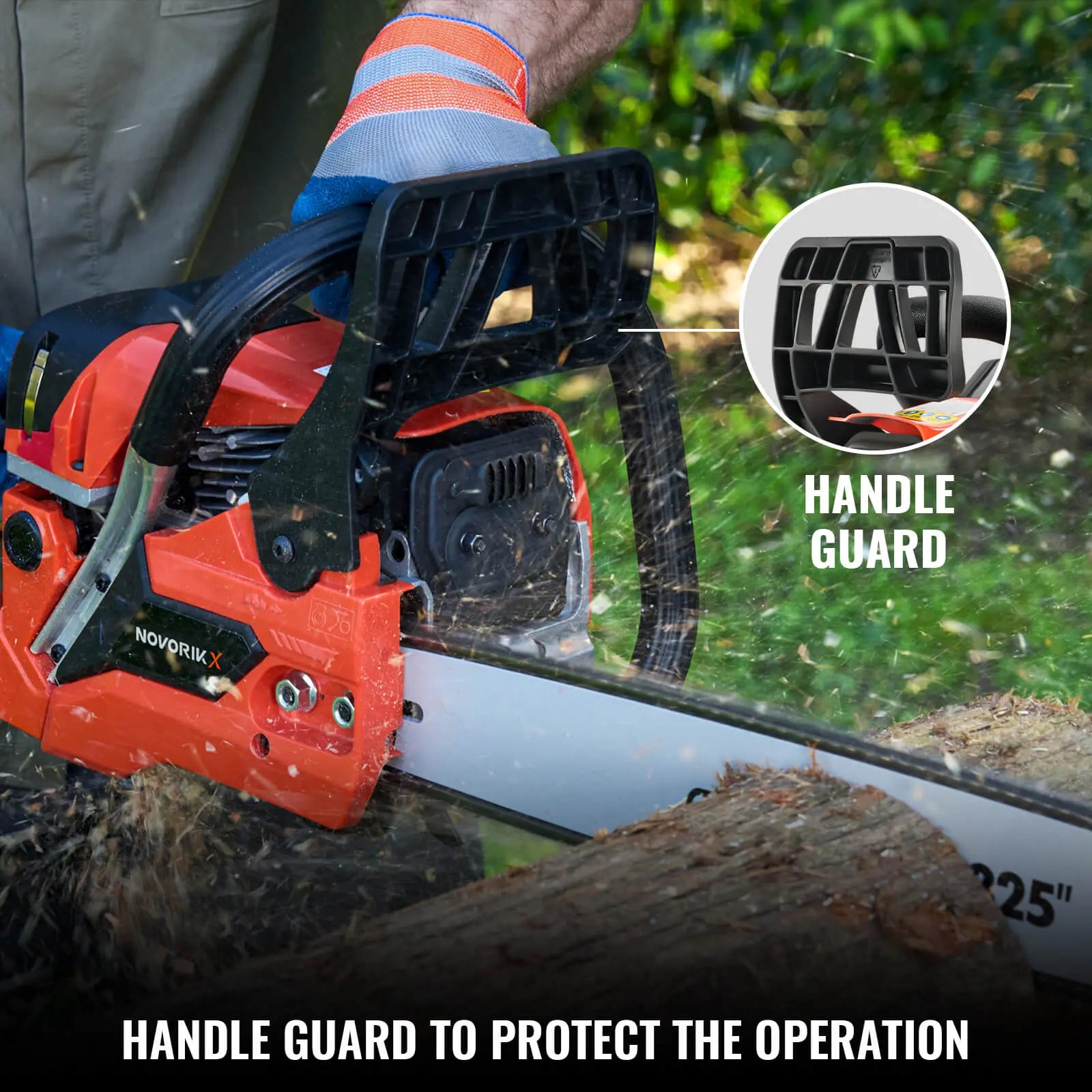 16/18-Inch Gas Powered Chainsaw (45CC) NovorikX