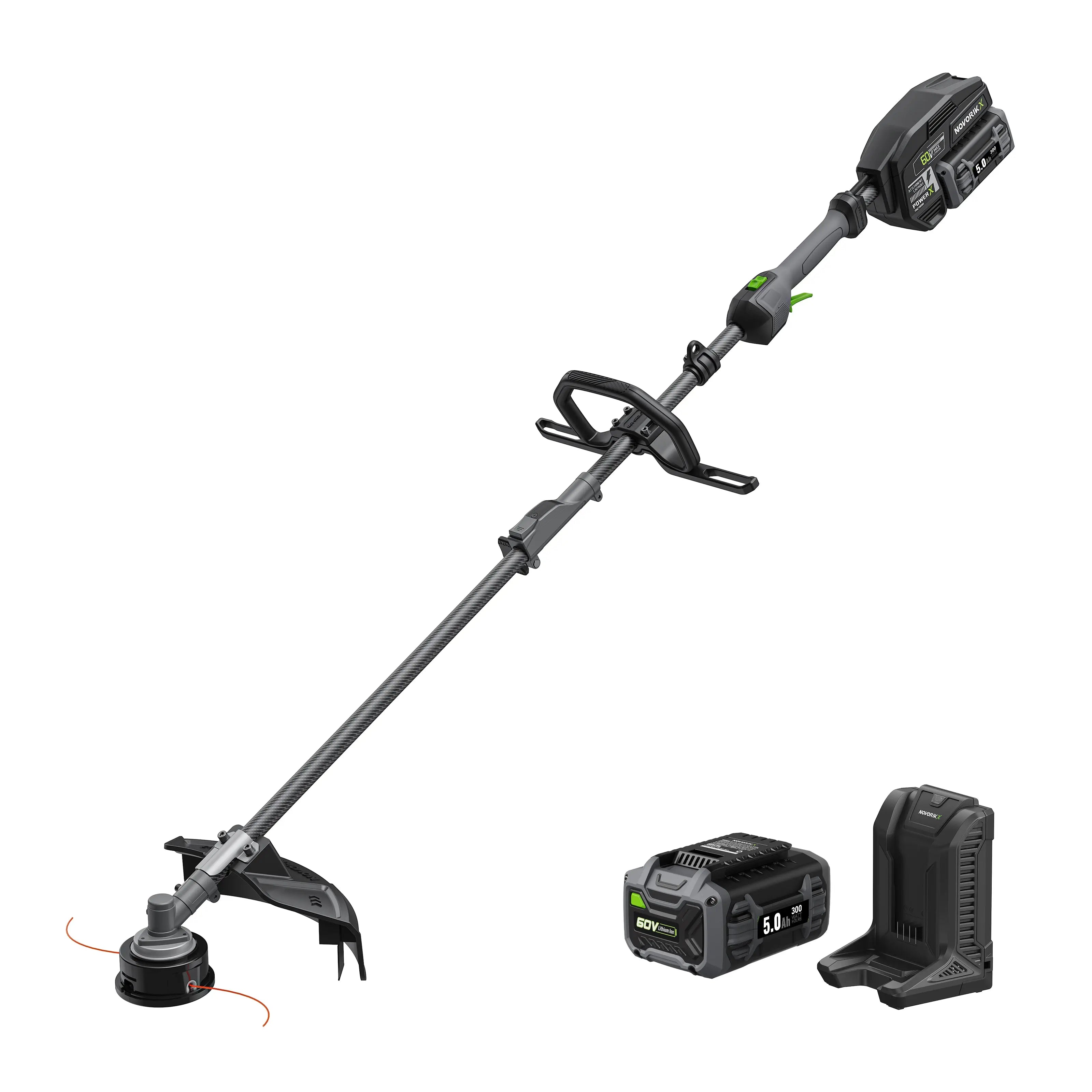 60V 17-Inch Carbon Fiber Shaft Trimmer & Cutter Kit  NovorikX