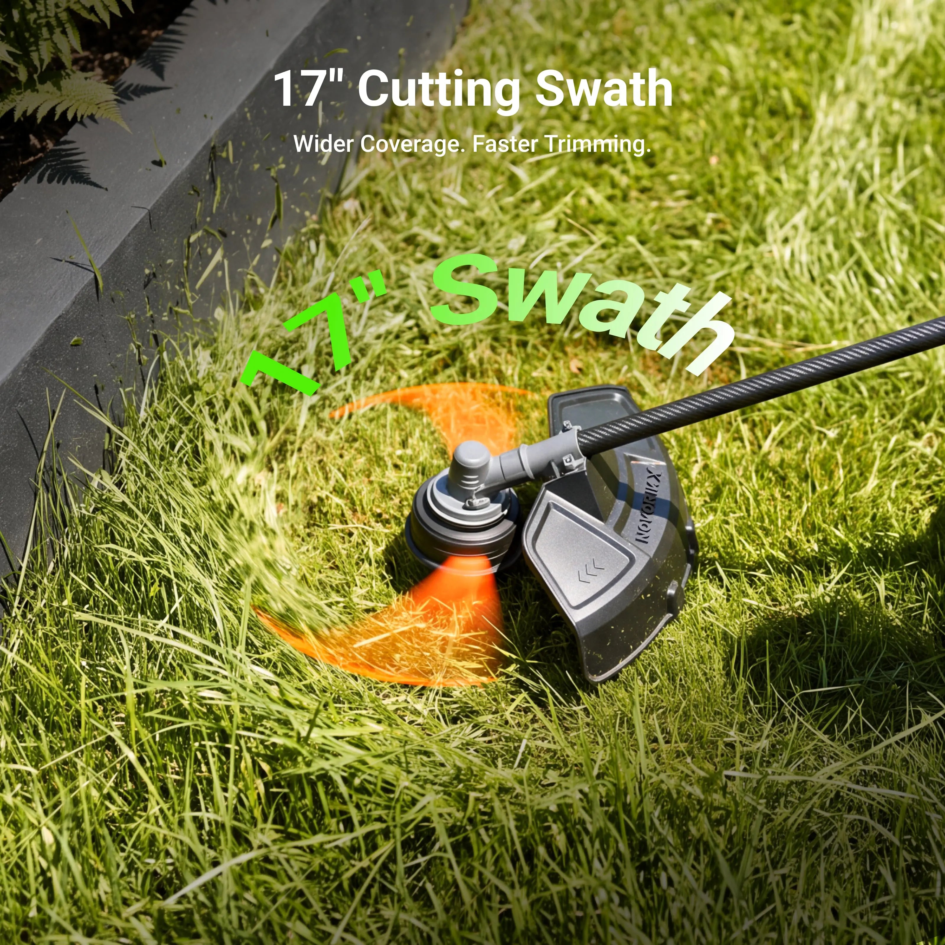 60V 17-Inch Carbon Fiber Shaft Trimmer & Cutter Kit  NovorikX