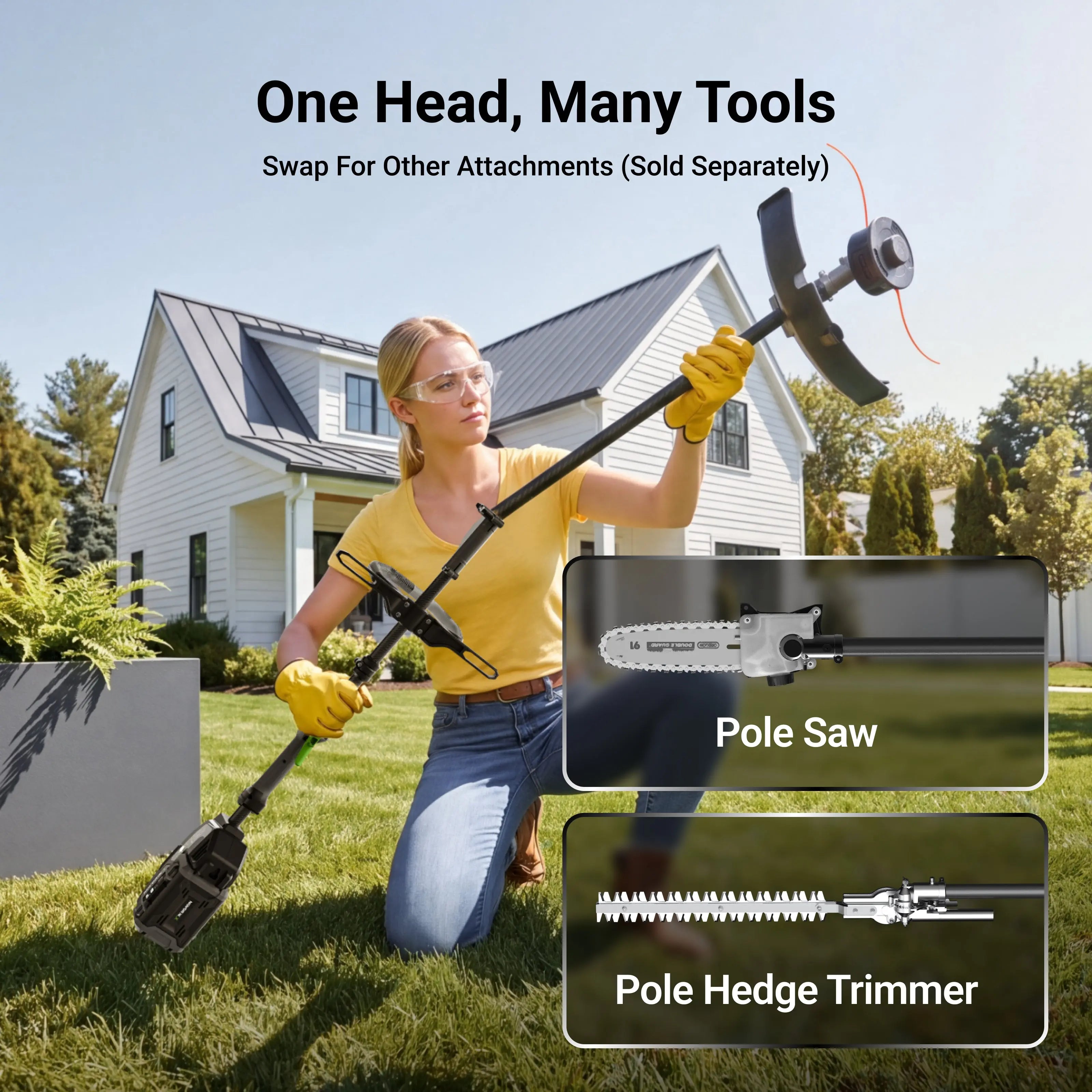60V 17-Inch Carbon Fiber Shaft Trimmer & Cutter Kit  NovorikX
