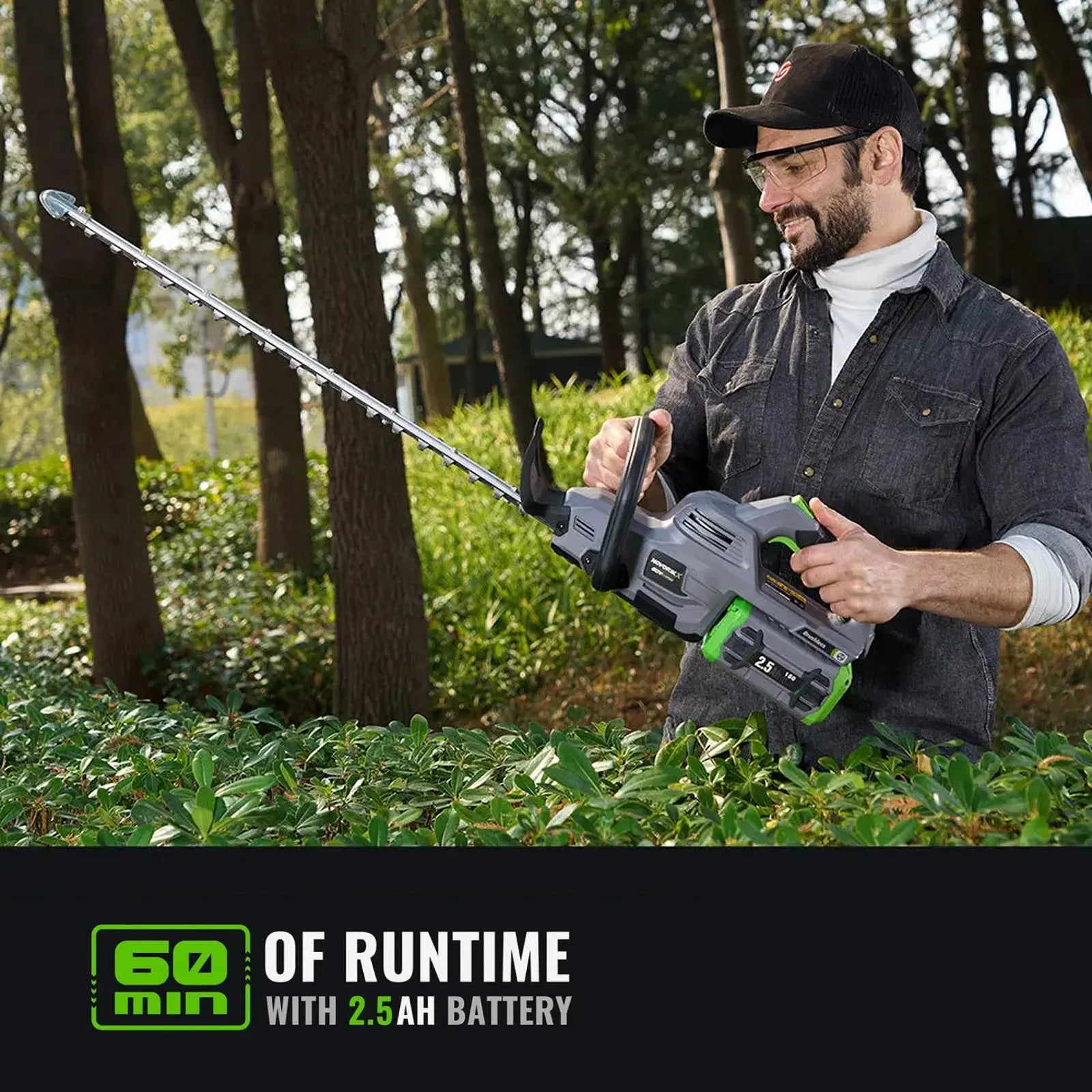 26-Inch 60V Electric Hedge Trimmer  NovorikX