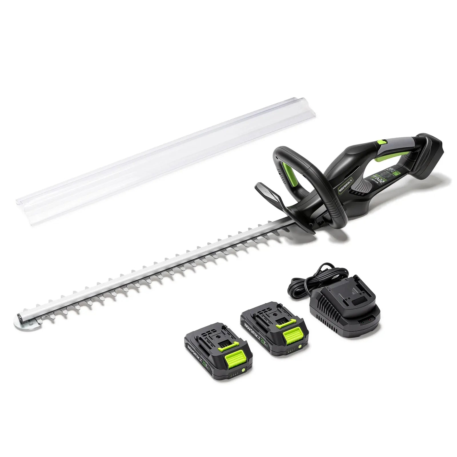 NovorikX Obsidian Black 20V Cordless 17-Inch Pole Hedge Trimmer Kit  NovorikX