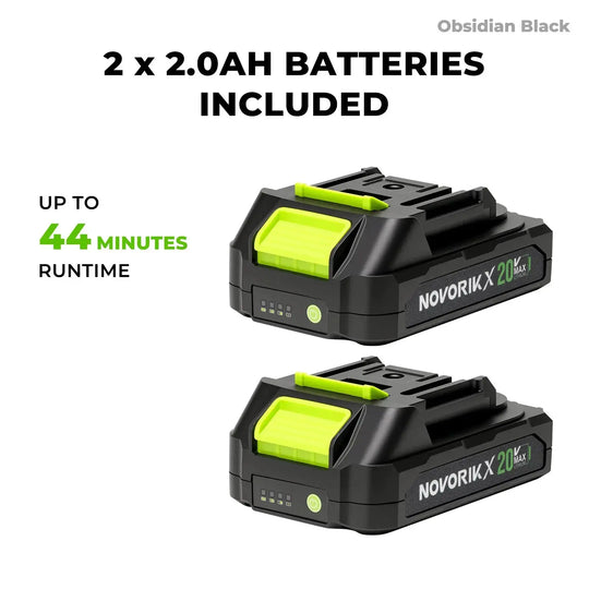 NovorikX Obsidian Black 20V Cordless 12-Inch Telescopic String Trimmer Kit  NovorikX