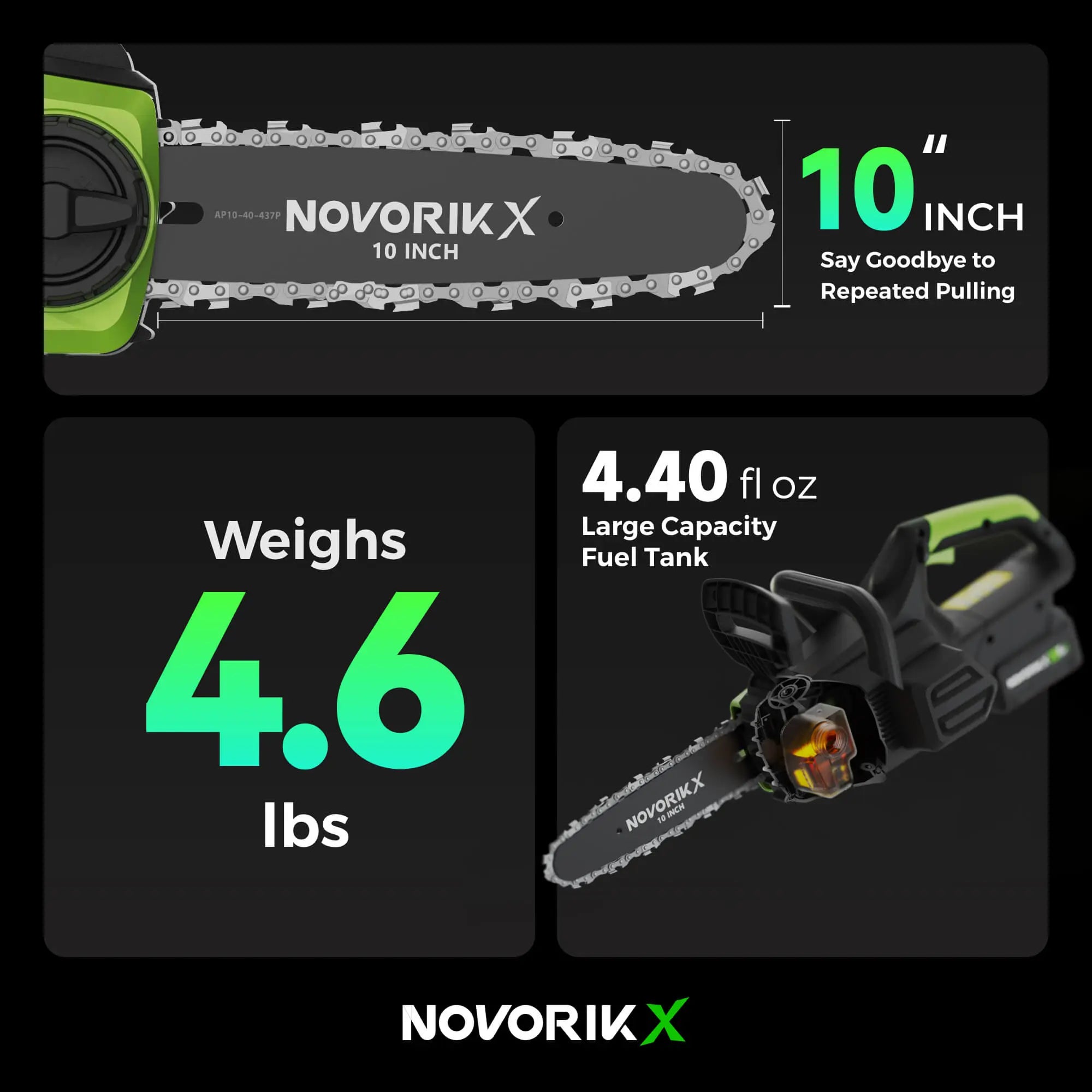 20V 10-Inch Electric Chainsaw  NovorikX