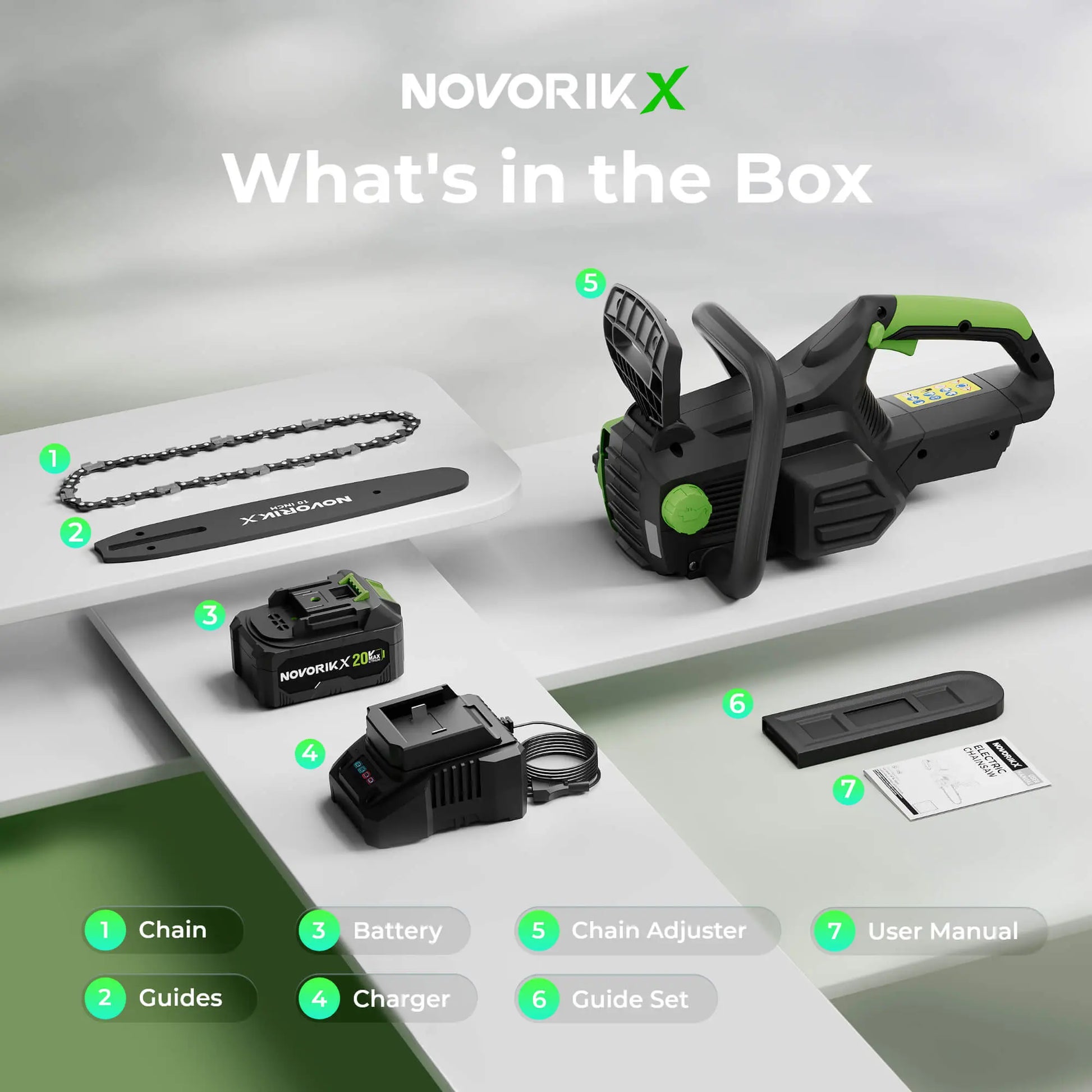 20V 10-Inch Electric Chainsaw  NovorikX