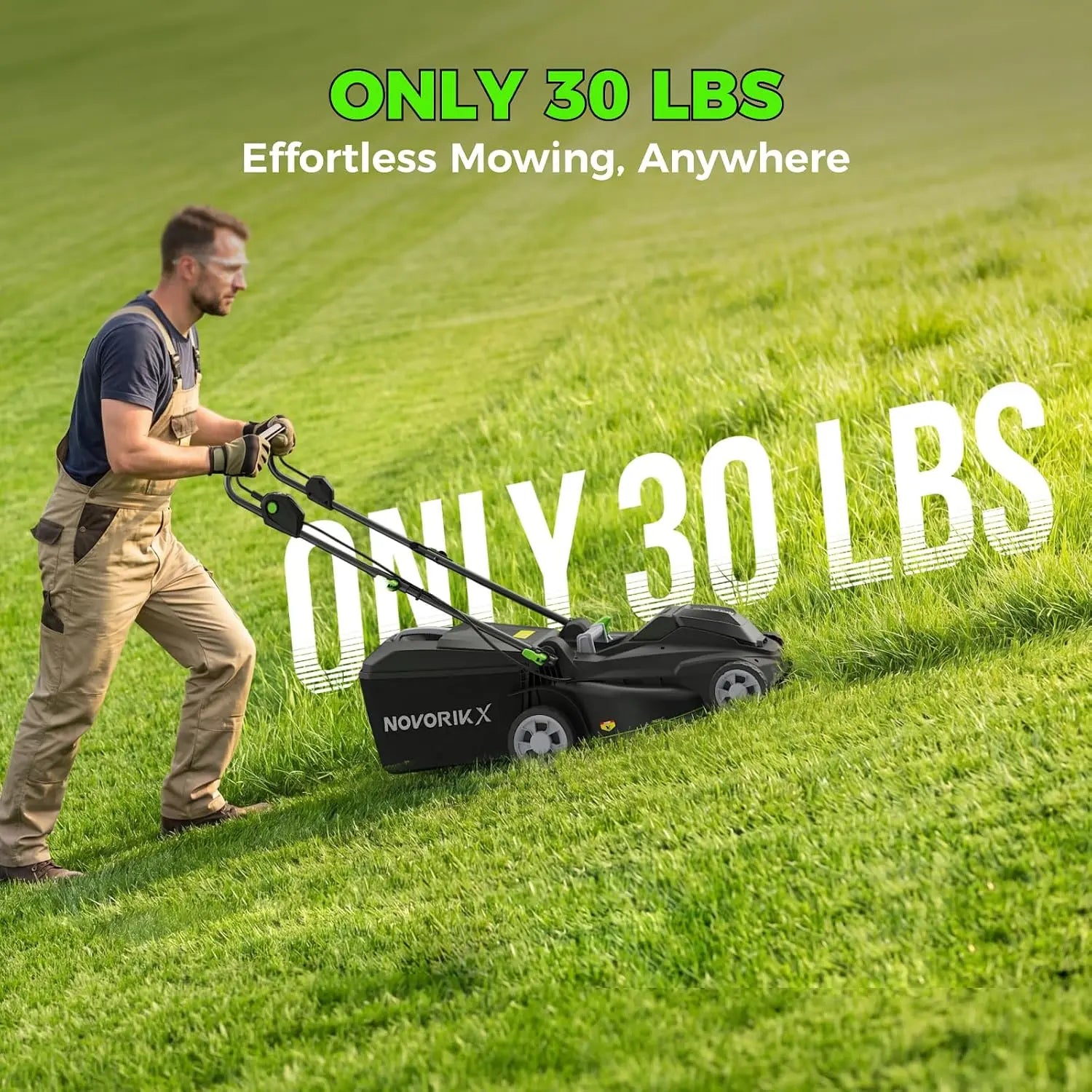 NovorikX 40V(2X20V) 4Ah Electric Cordless Lawn Mower  NovorikX