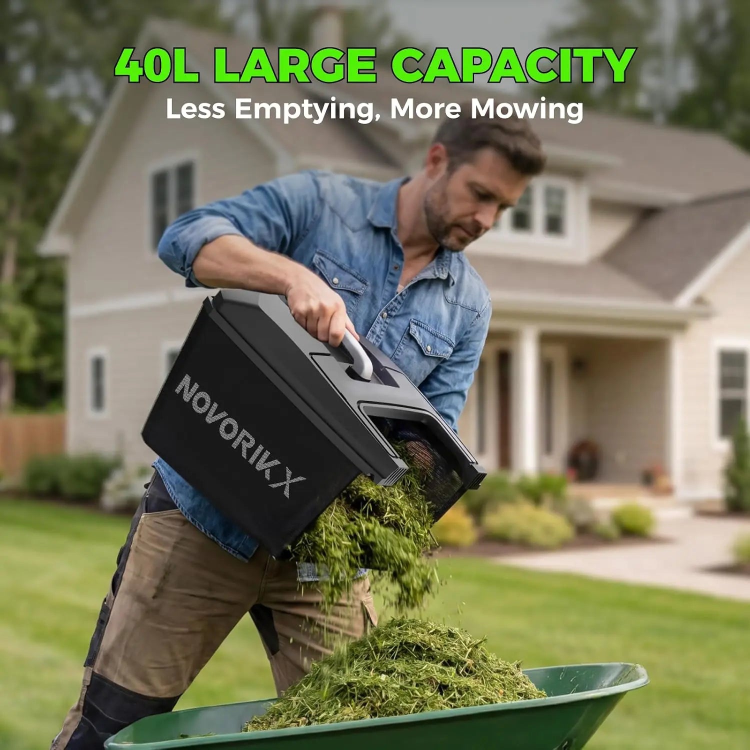 NovorikX 40V(2X20V) 4Ah Electric Cordless Lawn Mower  NovorikX