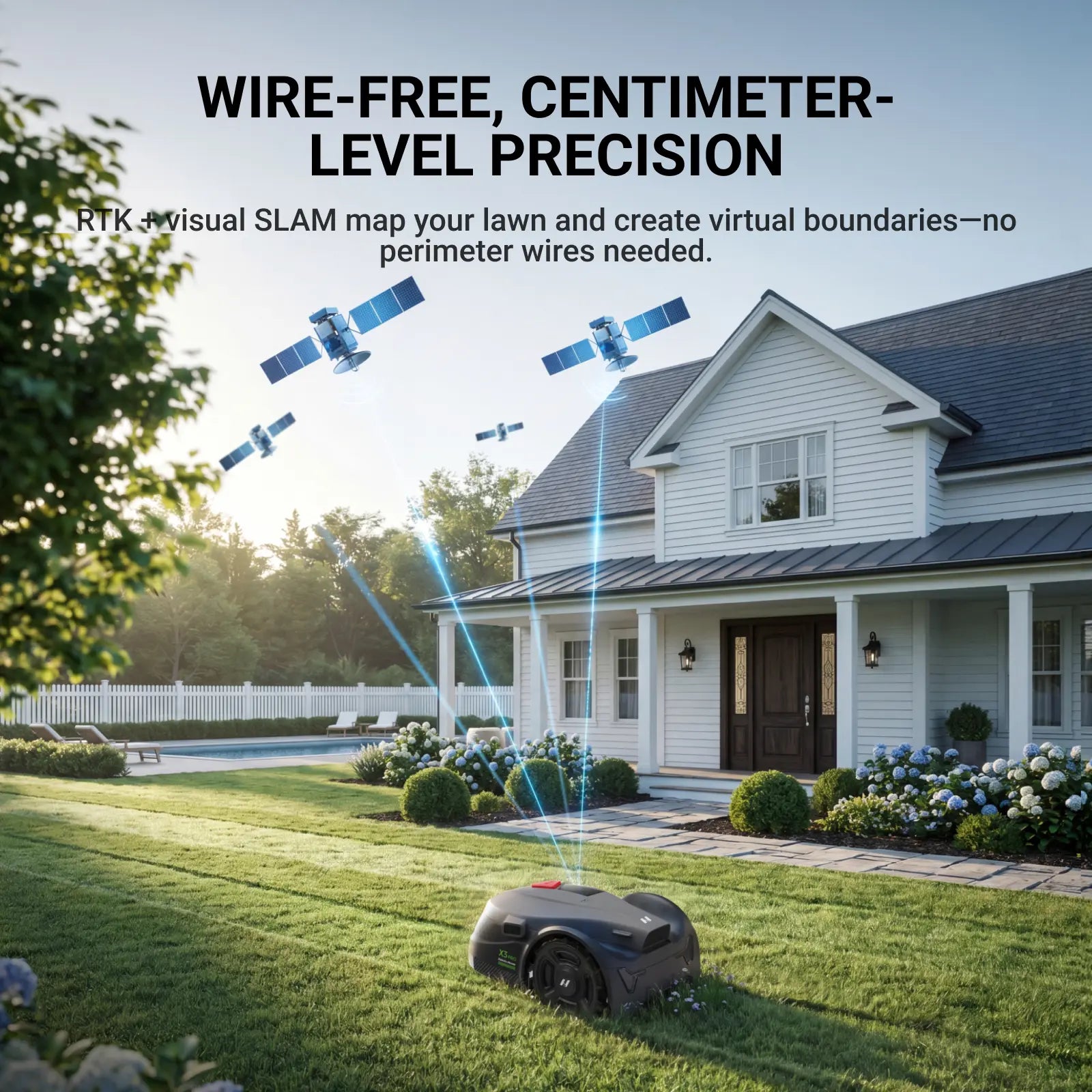 NovorikX X3 Pro Robotic Lawn Mower - 0.3 Acre  NovorikX