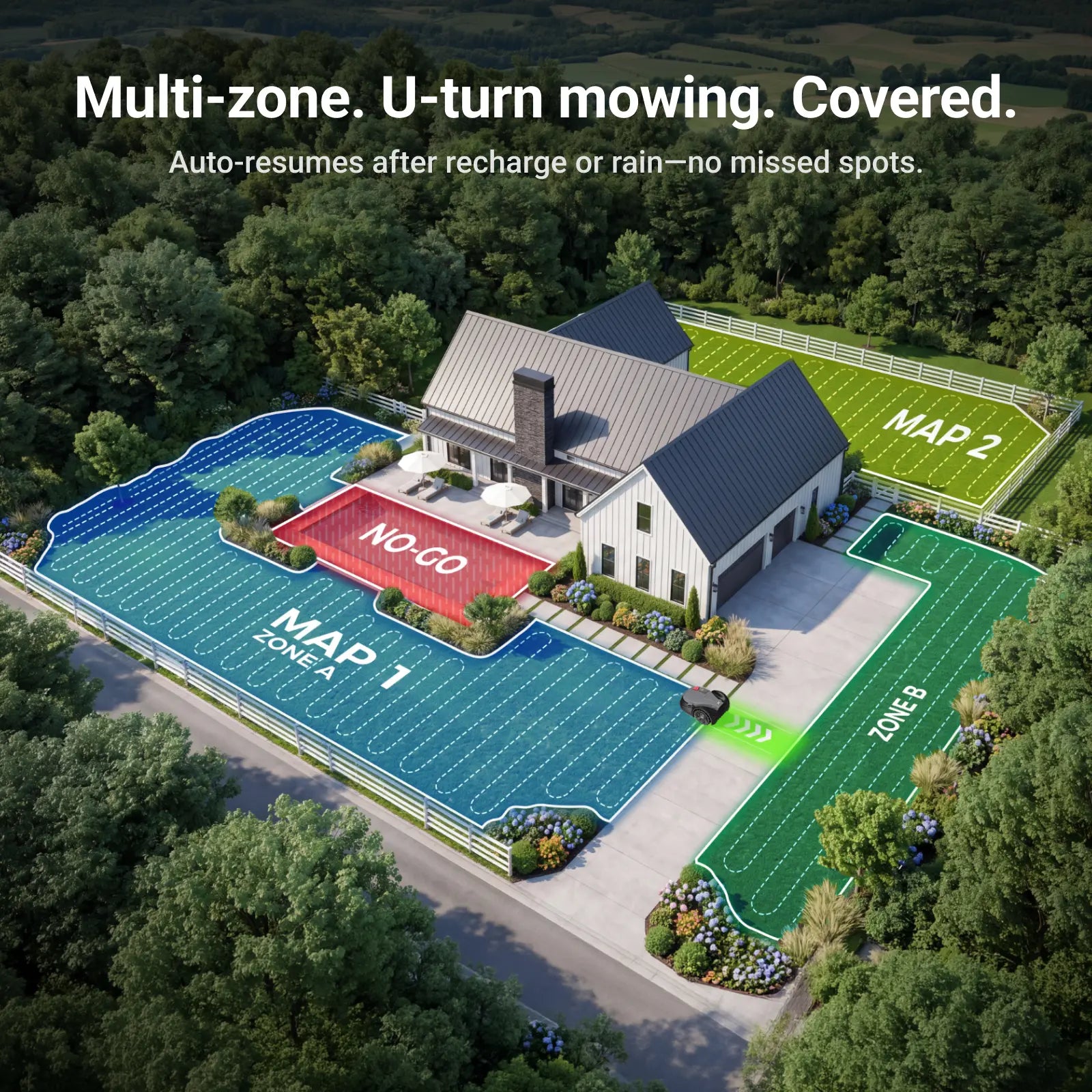 NovorikX X3 Pro Robotic Lawn Mower - 0.3 Acre  NovorikX
