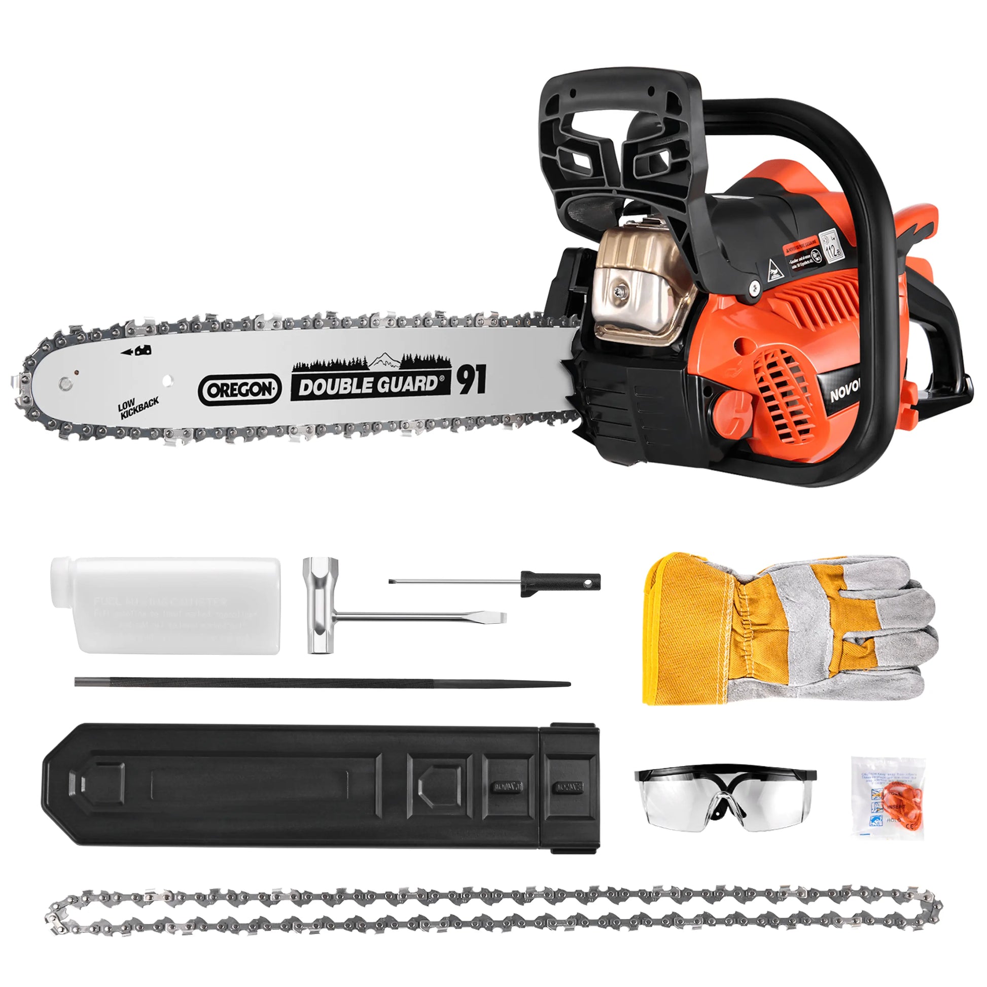 16/18-Inch Gas Powered Chainsaw (42CC)  NovorikX