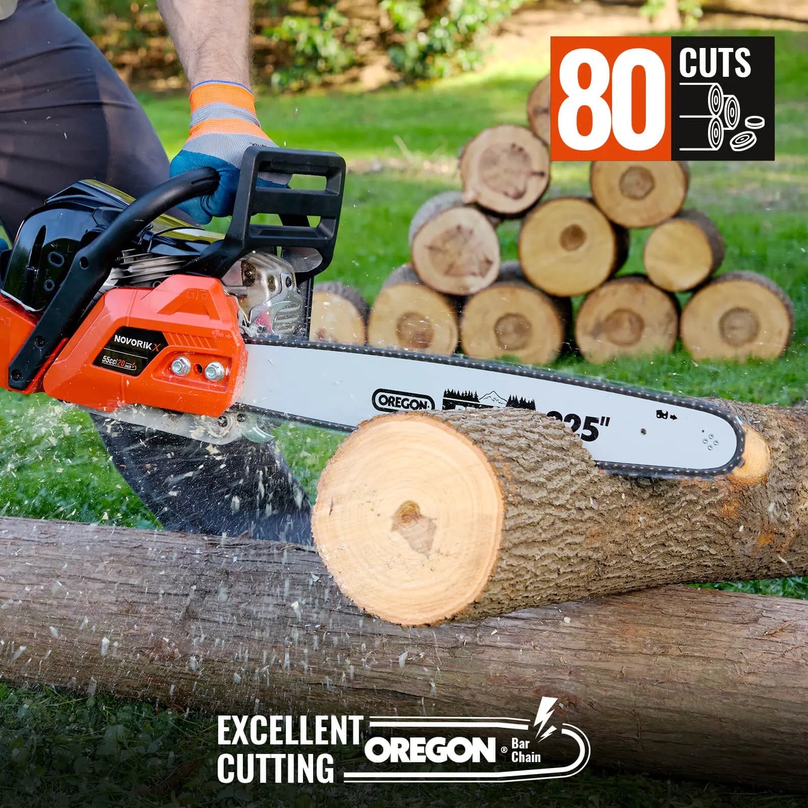 18/20-Inch Gas Powered Chainsaw (55CC)  NovorikX