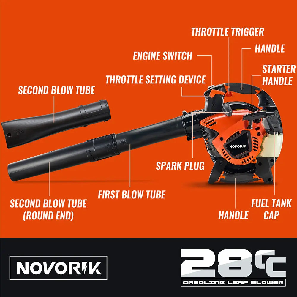 450 CFM Gas Powered Handheld Leaf Blower - NovorikX