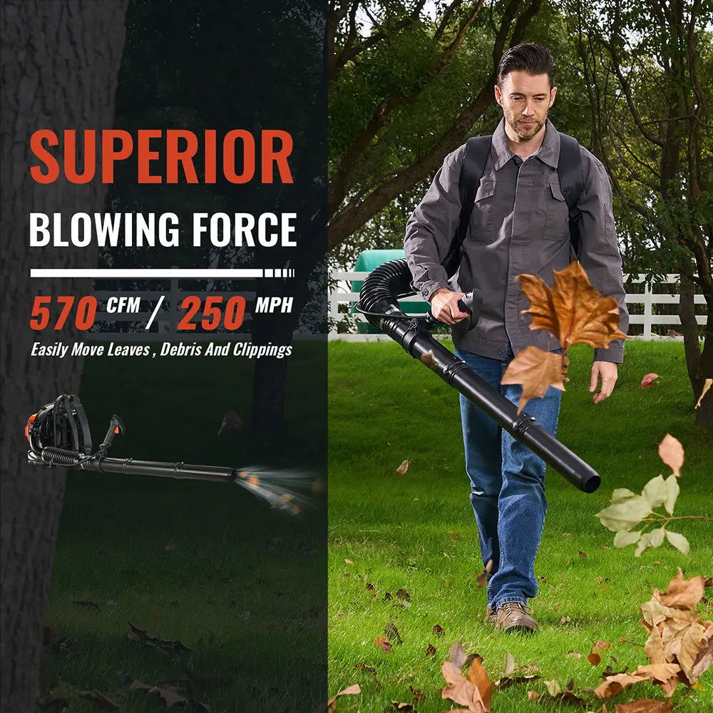 570 CFM Gas Powered Backpack Leaf Blower - NovorikX