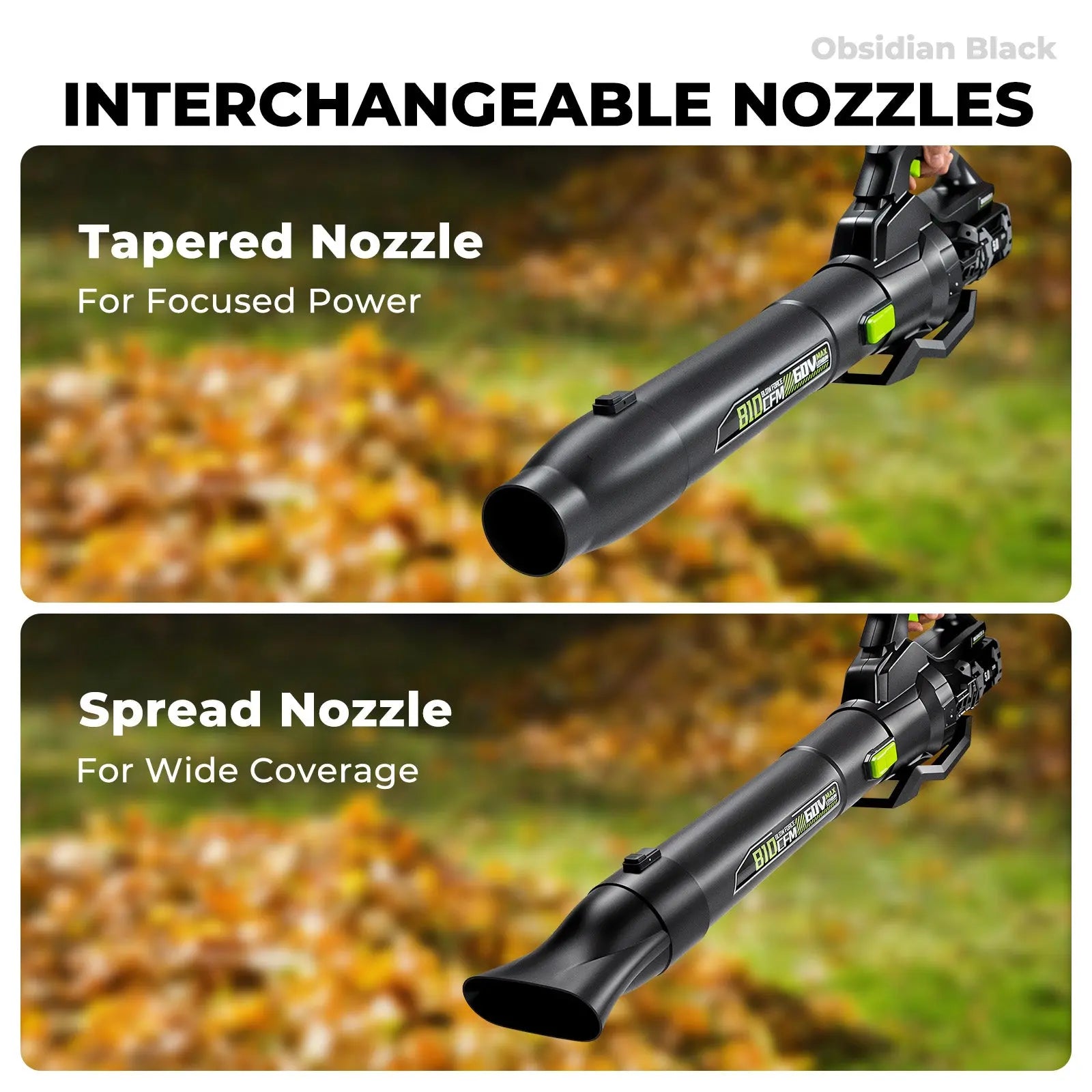 NovorikX Obsidian Black 60V Brushless 810CFM 190MPH Leaf Blower Kit  NovorikX
