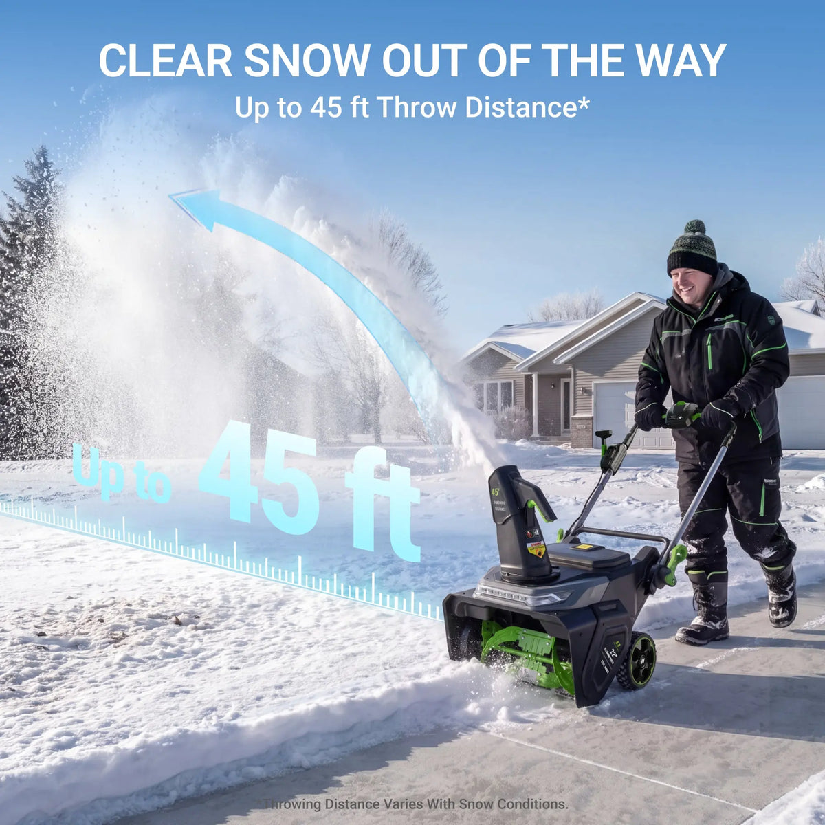 60V Brushless 22-Inch Single-Stage Snow Blower Kit  NovorikX