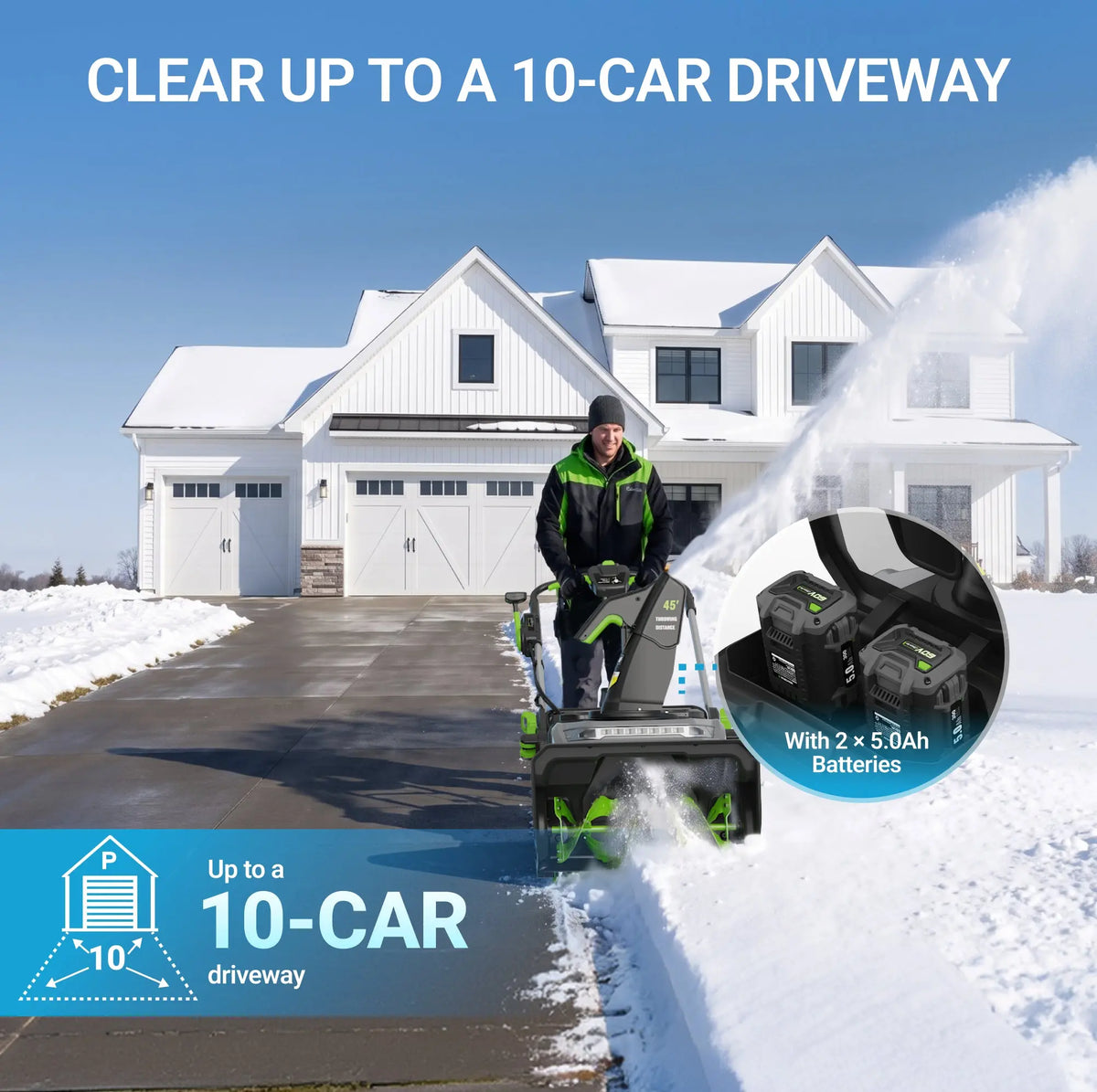 60V Brushless 22-Inch Single-Stage Snow Blower Kit  NovorikX