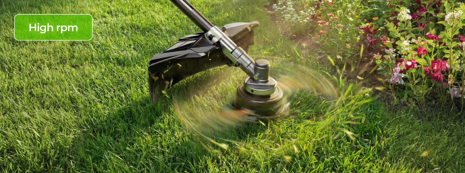 2-speed control in use for efficient everyday trimming